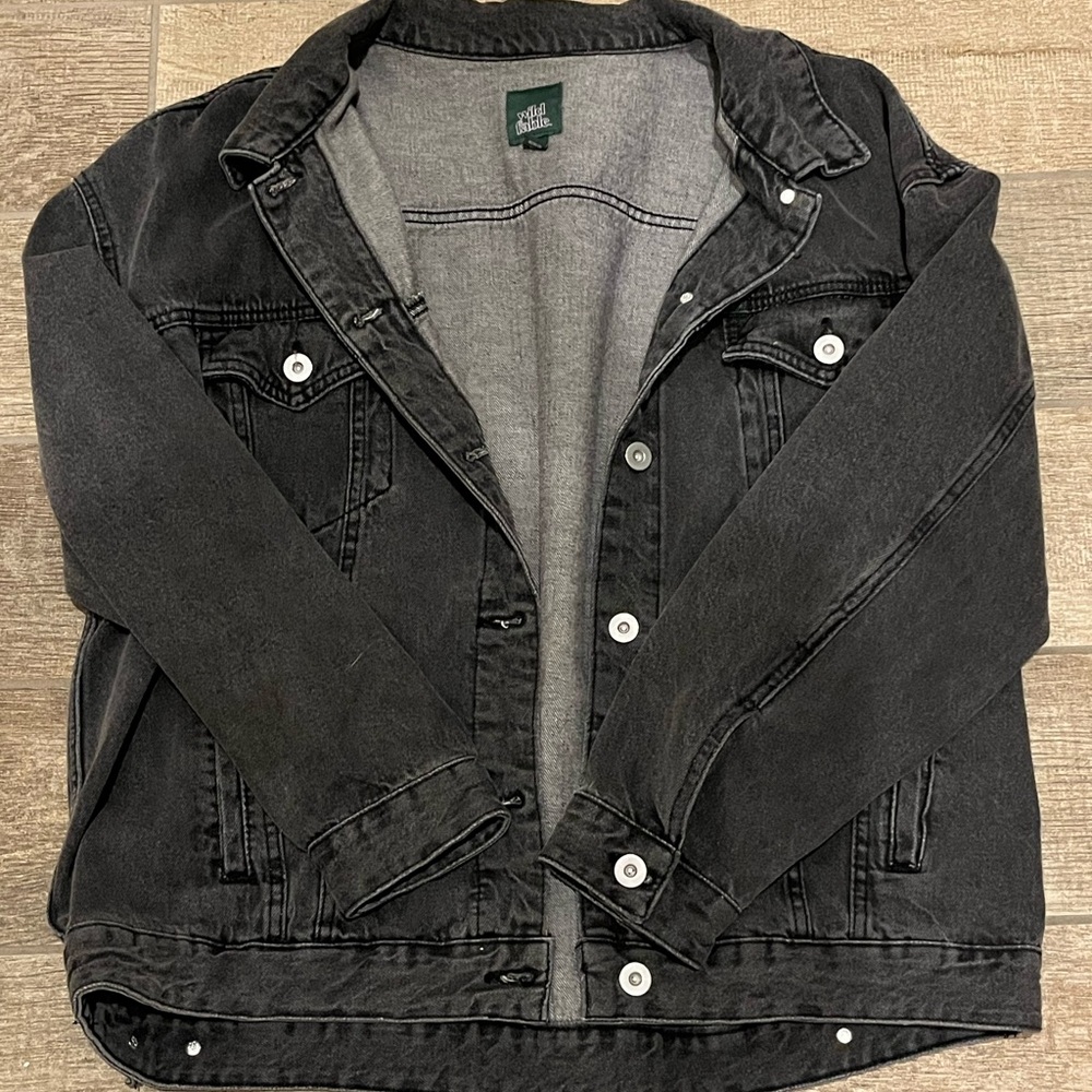 Wild Fable Black and White Striped Fabric